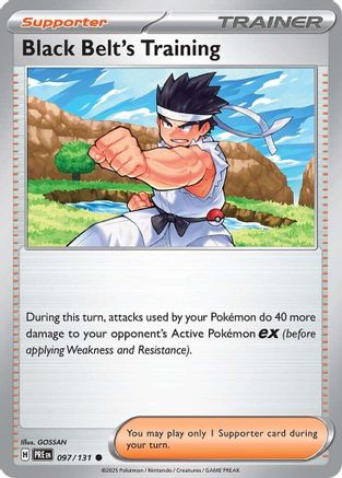 Black Belt's Training 097/131 - Reverse Holofoil SV Prismatic Evolutions - Common