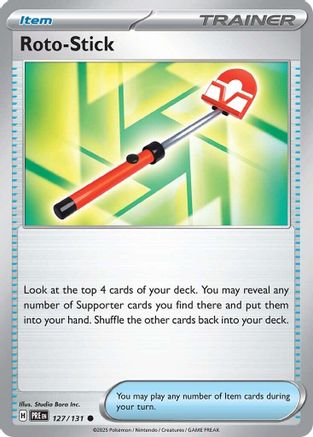 Roto-Stick 127/131 - Reverse Holofoil SV Prismatic Evolutions - Common