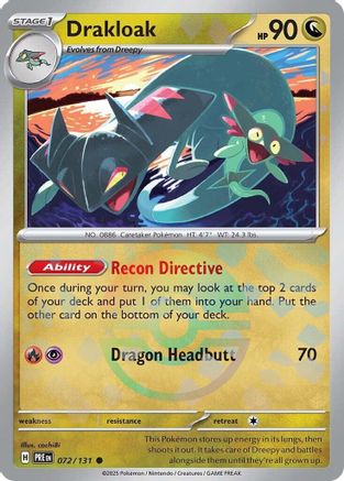 Drakloak (Poke Ball Pattern) 072/131 - Holofoil SV Prismatic Evolutions - Common