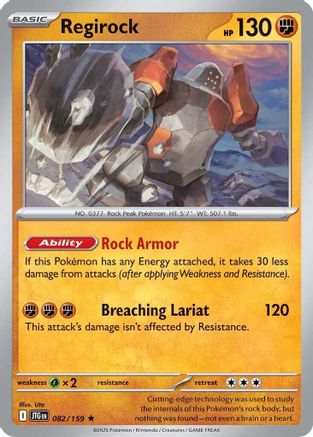 Regirock 082/159 - Reverse Holofoil SV09 Journey Together - Rare