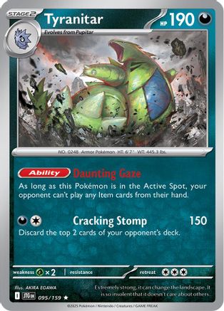 Tyranitar 095/159 - Holofoil SV09 Journey Together - Rare