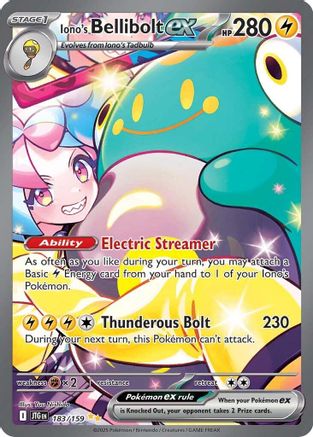 Iono's Bellibolt ex 183/159 - Holofoil SV09 Journey Together - Special Illustration Rare