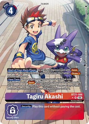 Tagiru Akashi (Alternate Art) (BT21-088) - World Convergence Foil