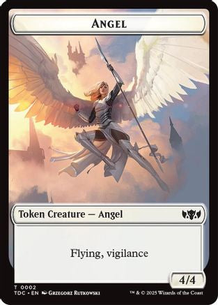 Angel // Spirit Double-Sided Token (TDC-2 // 6) - Commander: Tarkir: Dragonstorm