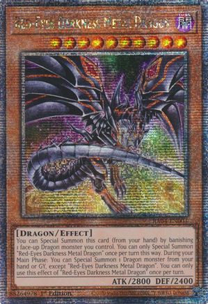 Red-Eyes Darkness Metal Dragon (Alternate Art) (Quarter Century Secret Rare) (RA04-EN003) - Quarter Century Stampede 1st Edition