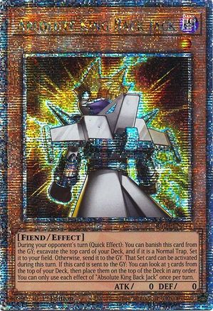 Absolute King Back Jack (Quarter Century Secret Rare) (RA04-EN244) - Quarter Century Stampede 1st Edition