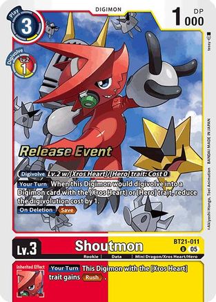 Shoutmon (BT21-011) - World Convergence Release Event Cards Foil