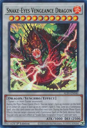 Snake-Eyes Vengeance Dragon (ALIN-EN040) - Alliance Insight 1st Edition