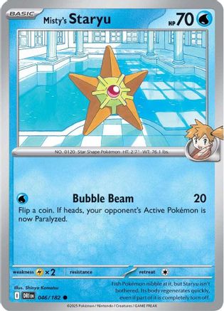 Misty's Staryu 046 - Reverse Holofoil SV10 Destined Rivals - Common