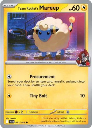 Team Rocket's Mareep 072 SV10 Destined Rivals - Common