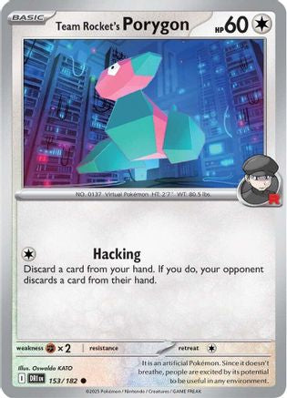 Team Rocket's Porygon 153 SV10 Destined Rivals - Common