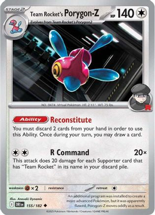 Team Rocket's Porygon-Z 155 SV10 Destined Rivals - Uncommon