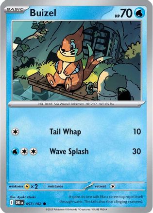 Buizel 057 - Reverse Holofoil SV10 Destined Rivals - Common