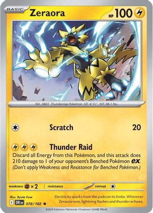 Zeraora 078 - Holofoil SV10 Destined Rivals - Rare