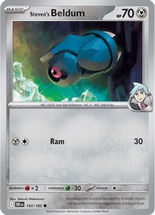 Steven's Beldum 143 - Reverse Holofoil SV10 Destined Rivals - Common