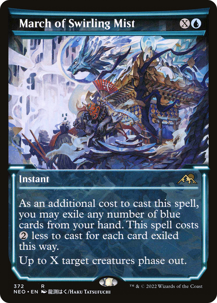 March of Swirling Mist (NEO-372) - Kamigawa: Neon Dynasty: (Showcase) Foil