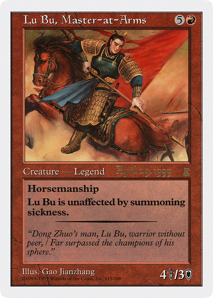 Lu Bu, Master-at-Arms (PRE-115A) - Portal: Three Kingdoms Promos
