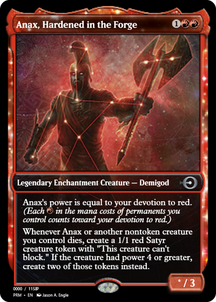 Anax, Hardened in the Forge (PRM-79863) - Magic Online Promos: (enchantment)