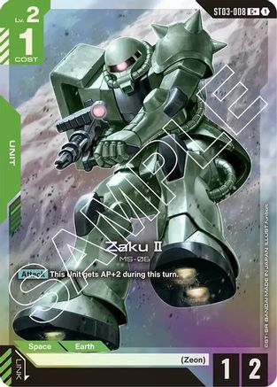 Zaku II (C+) (ST03-008) - Starter Deck 03 Zeons Rush Holofoil