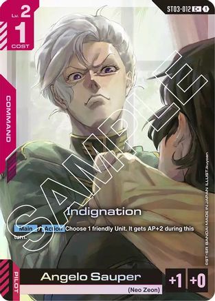 Indignation (C+) (ST03-012) - Starter Deck 03 Zeons Rush Holofoil