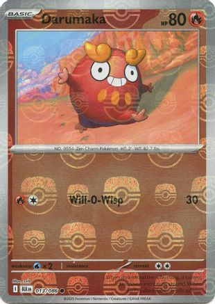 Darumaka (Master Ball Pattern) 013/086 - Holofoil SV Black Bolt - Common