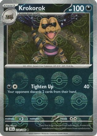 Krokorok (Poke Ball Pattern) 058/086 - Holofoil SV Black Bolt - Common