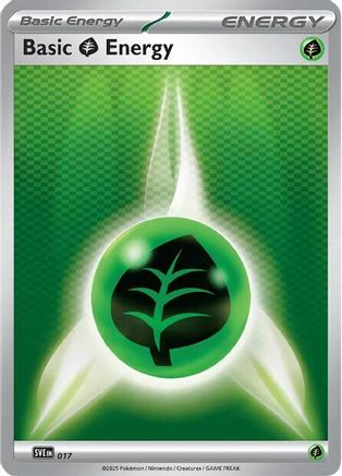 Basic Grass Energy - 017 - Reverse Holofoil SVE Scarlet & Violet Energies - Common