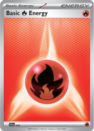 Basic Fire Energy - 018 - Reverse Holofoil SVE Scarlet & Violet Energies - Common