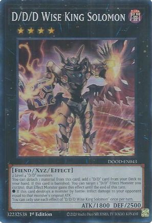 D/D/D Wise King Solomon (DOOD-EN043) - Doom of Dimensions 1st Edition