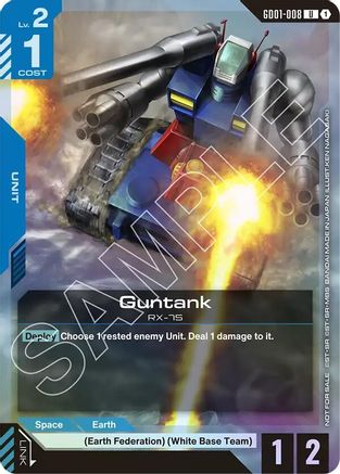 Guntank (Championship Participation Pack 01) (GD01-008) - Gundam Promotional Cards Holofoil