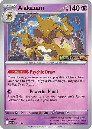 Alakazam 003 ME Mega Evolution Promo - Promo