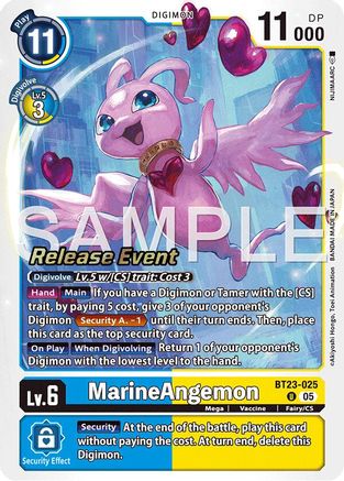 Marine Angemon (BT23-025) - Hackers' Slumber Release Event Cards
