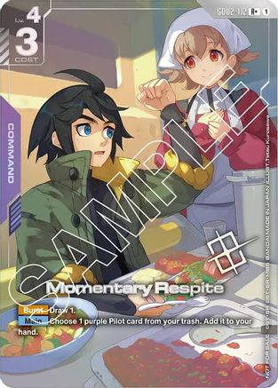 Momentary Respite (Store Tournament Winner Pack 02) (GD02-112) - Gundam Promotional Cards Holofoil
