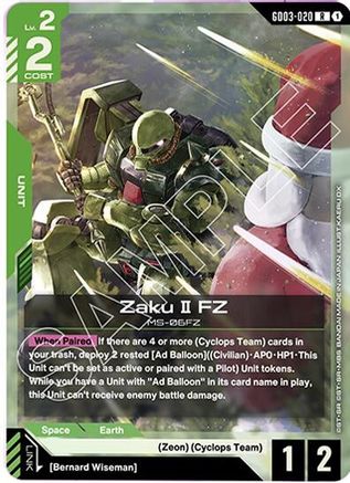 Zaku II FZ (GD03-020) - Steel Requiem Holofoil