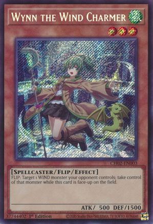Wynn the Wind Charmer (CH02-EN003) (Secret Rare) - THE CHRONICLES DECK: Spirit Charmers (All-Foil Edition) 1st Edition