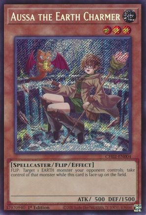 Aussa the Earth Charmer (CH02-EN004) (Secret Rare) - THE CHRONICLES DECK: Spirit Charmers (All-Foil Edition) 1st Edition