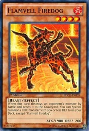 Flamvell Firedog (SDOK-EN009) - Structure Deck: Onslaught of the Fire Kings 1st Edition