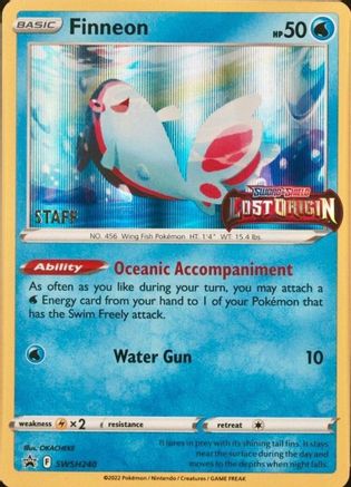 Finneon (Prerelease Staff) SWSH240 - Holofoil SWSH Sword & Shield Promo Cards - Promo