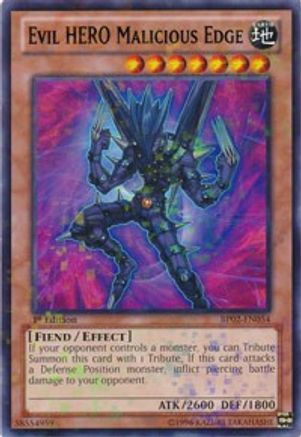 Evil HERO Malicious Edge (Mosaic Rare) (BP02-EN054) - Battle Pack 2: War of the Giants 1st Edition