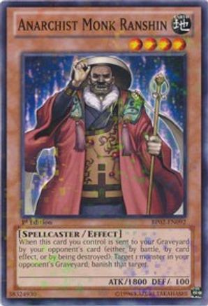 Anarchist Monk Ranshin (Mosaic Rare) (BP02-EN092) - Battle Pack 2: War of the Giants 1st Edition