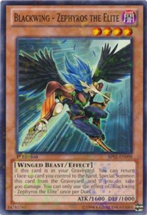 Blackwing - Zephyros the Elite (Mosaic Rare) (BP02-EN098) - Battle Pack 2: War of the Giants 1st Edition