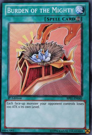 Burden of the Mighty (Starfoil) (BP01-EN045) - Battle Pack: Epic Dawn 1st Edition