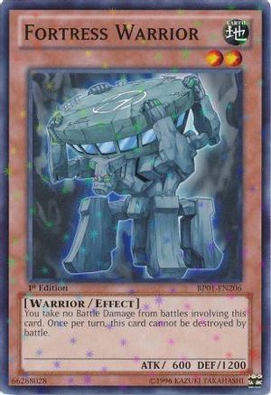 Fortress Warrior (Starfoil) (BP01-EN206) - Battle Pack: Epic Dawn 1st Edition