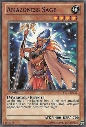 Amazoness Sage (Starfoil) (BP01-EN212) - Battle Pack: Epic Dawn 1st Edition