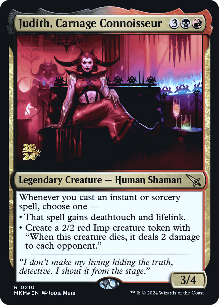 Judith, Carnage Connoisseur (PRE-210S) - Murders at Karlov Manor Promos Foil