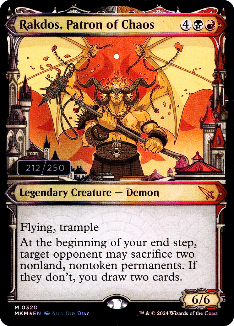 Rakdos, Patron of Chaos (MKM-320Z) - Murders at Karlov Manor Foil