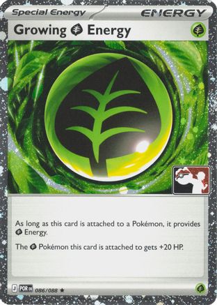 Growing Grass Energy (Cosmos Holo) 086/088 - Holofoil Prize Pack Series Cards - Rare