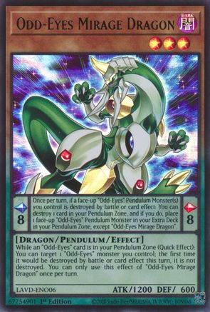 Odd-Eyes Mirage Dragon (LAVD-ENO06) - Legendary Arc-V Decks 1st Edition