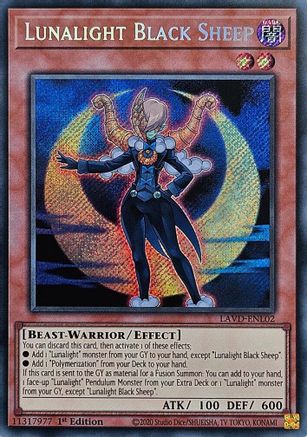 Lunalight Black Sheep (Secret Rare) (LAVD-ENL02) - Legendary Arc-V Decks 1st Edition