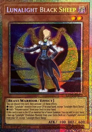 Lunalight Black Sheep (Starlight Rare) (LAVD-ENL02) - Legendary Arc-V Decks 1st Edition